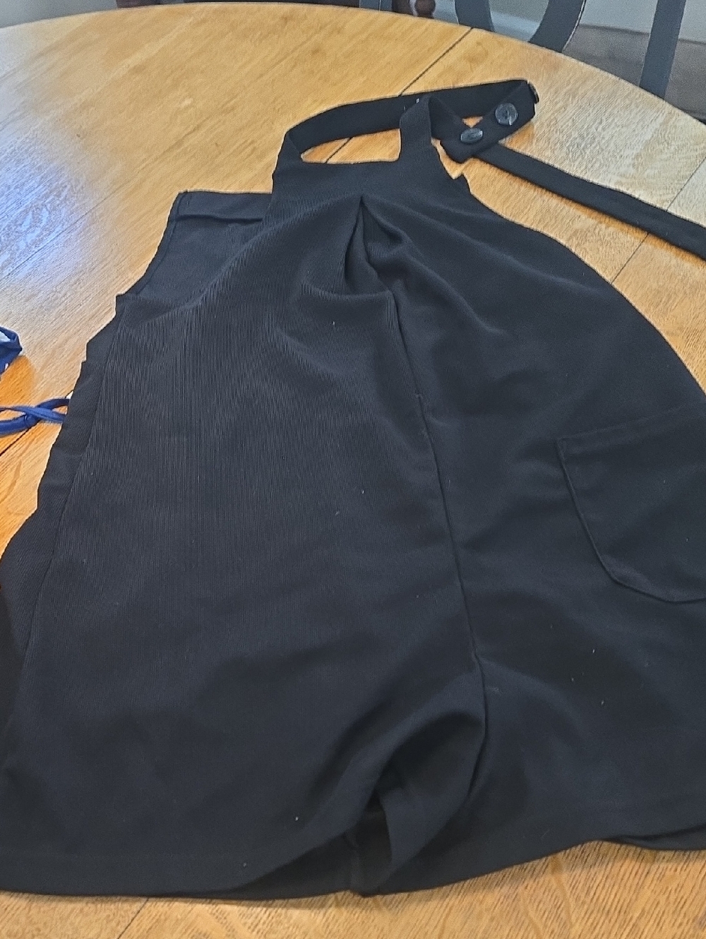 BUNDLE 3/$16. Black Sleeveless Pinafore Romper with Pocket